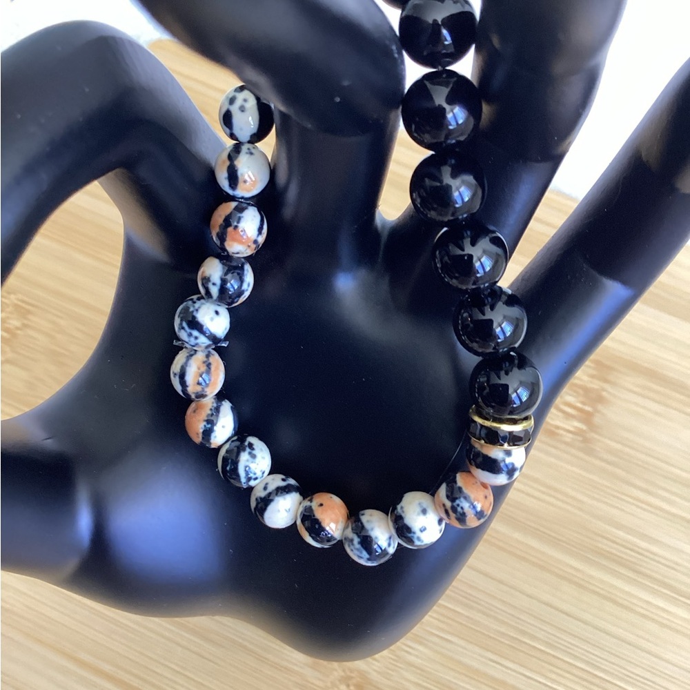Jewelry Black Onyx and Jade Bracelet